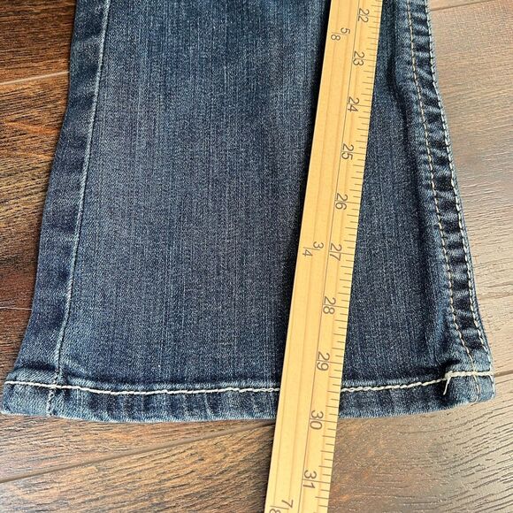 Ariat Real MR Denim Jeans Size 28S Short Low Mid Rise Bootcut Entwined Stretch - Picture 10 of 14